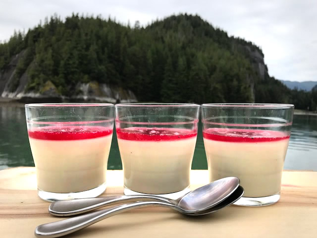Panna Cotta with Red Current Sauce