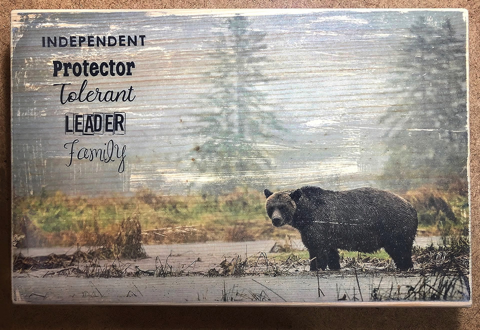 Photo-Transfer Artwork: Mama Grizzly Bear