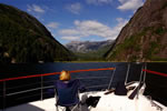 view from forward deck of ship