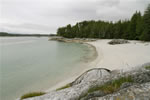 Stretches of white sandy beaches
